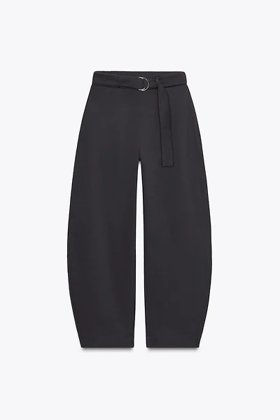 PLUSH BELTED PANTS