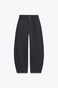 PLUSH BELTED PANTS