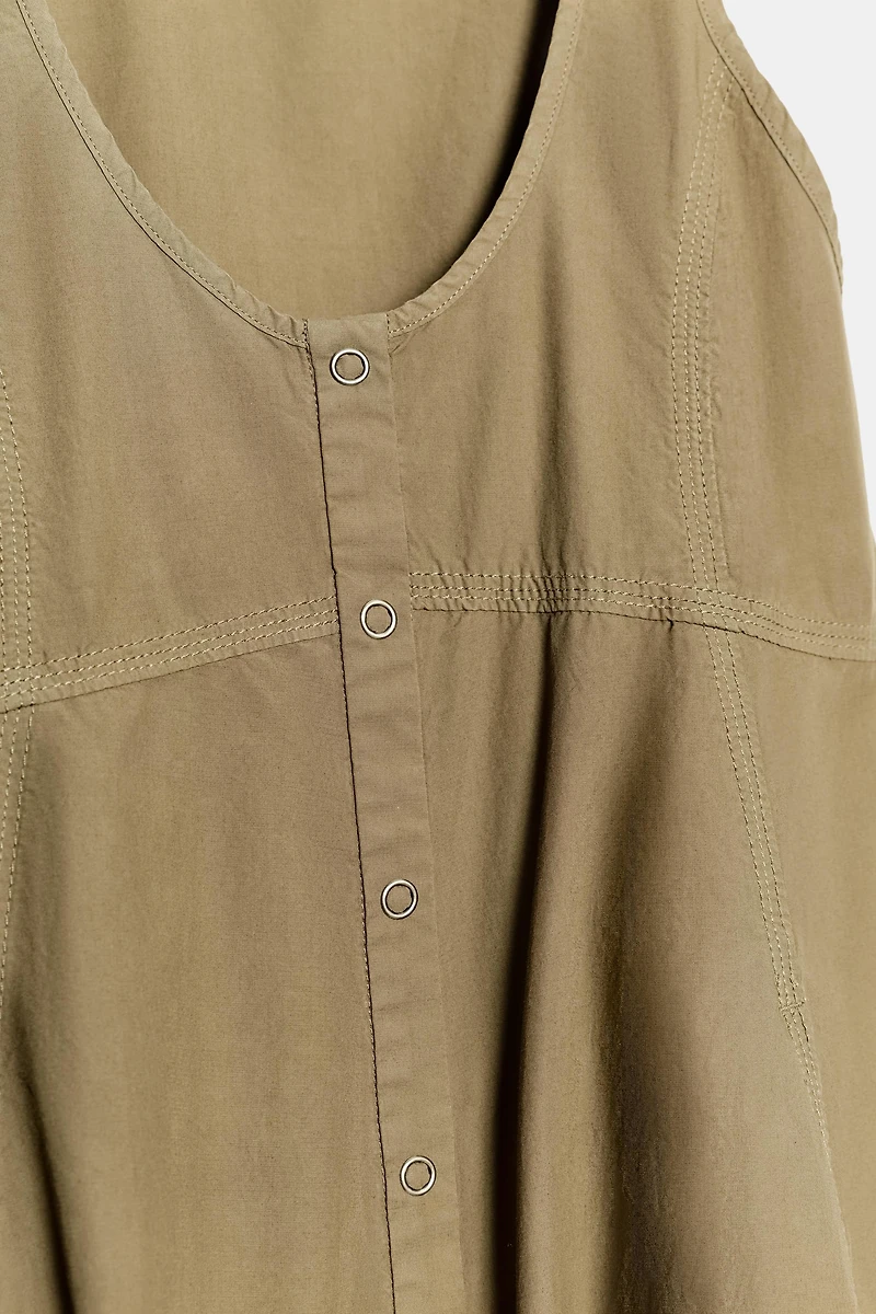 WASHED POPLIN DRESS