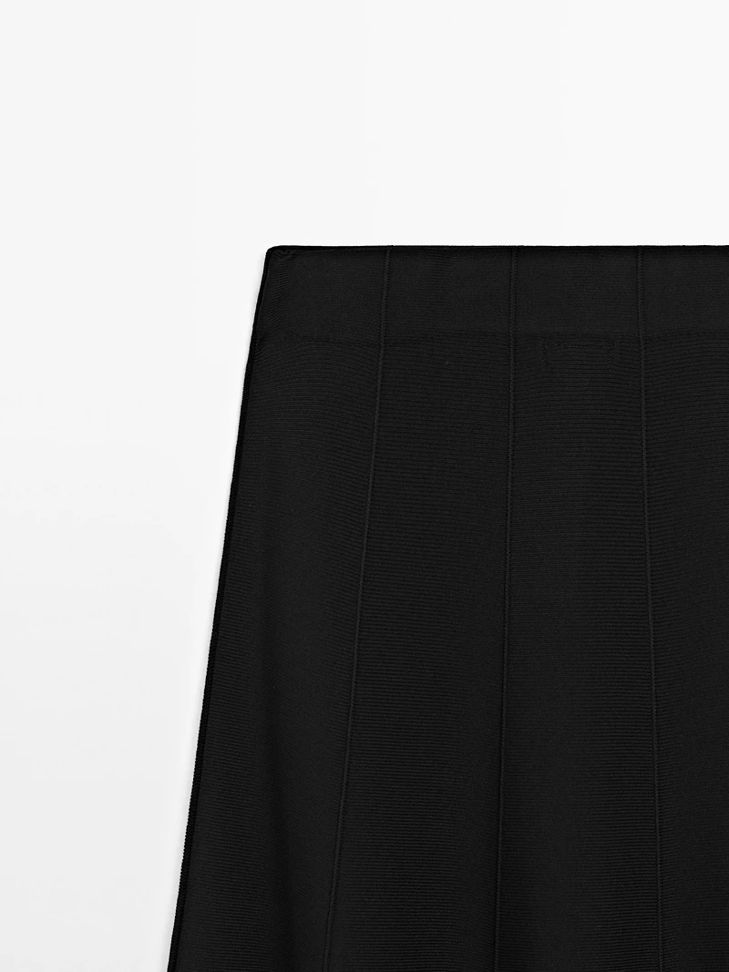 Long knit skirt