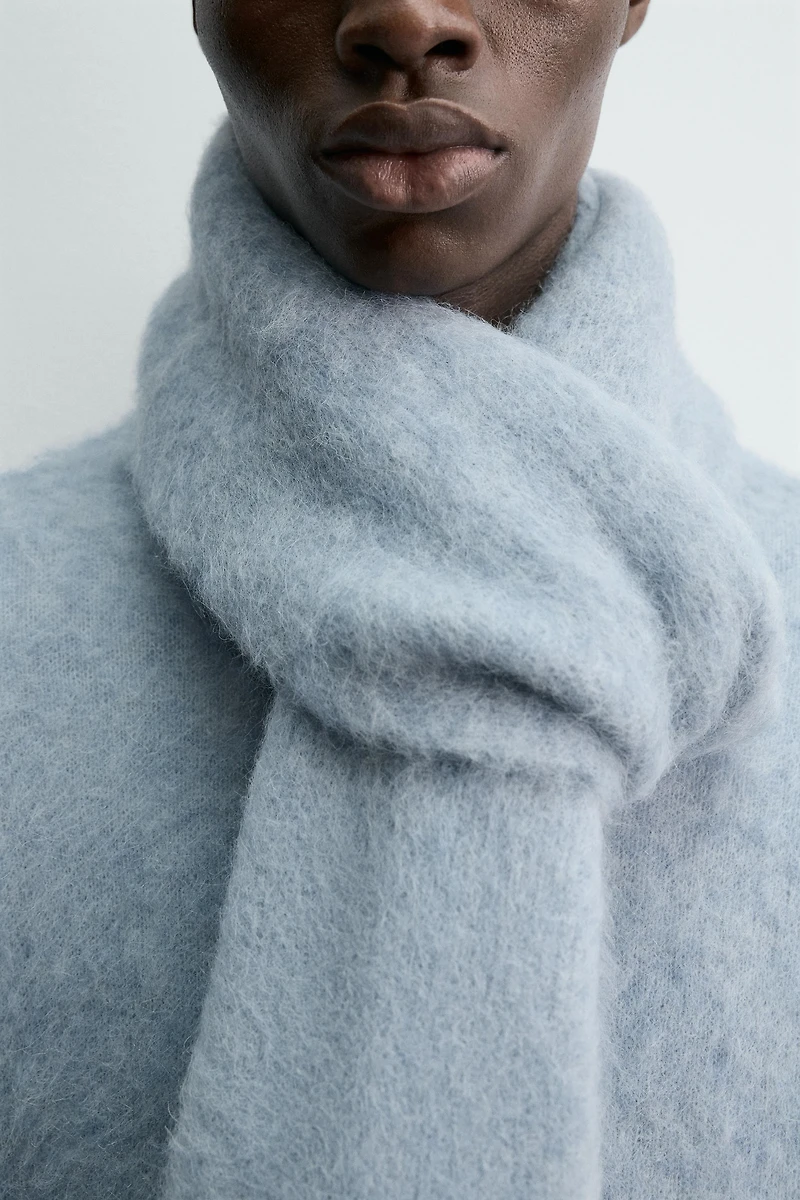 ÉCHARPE EN MAILLE MÉLANGE ALPAGA