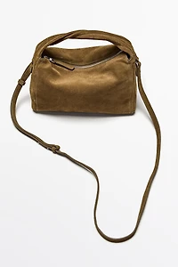 Sac bandoulière croûte de cuir