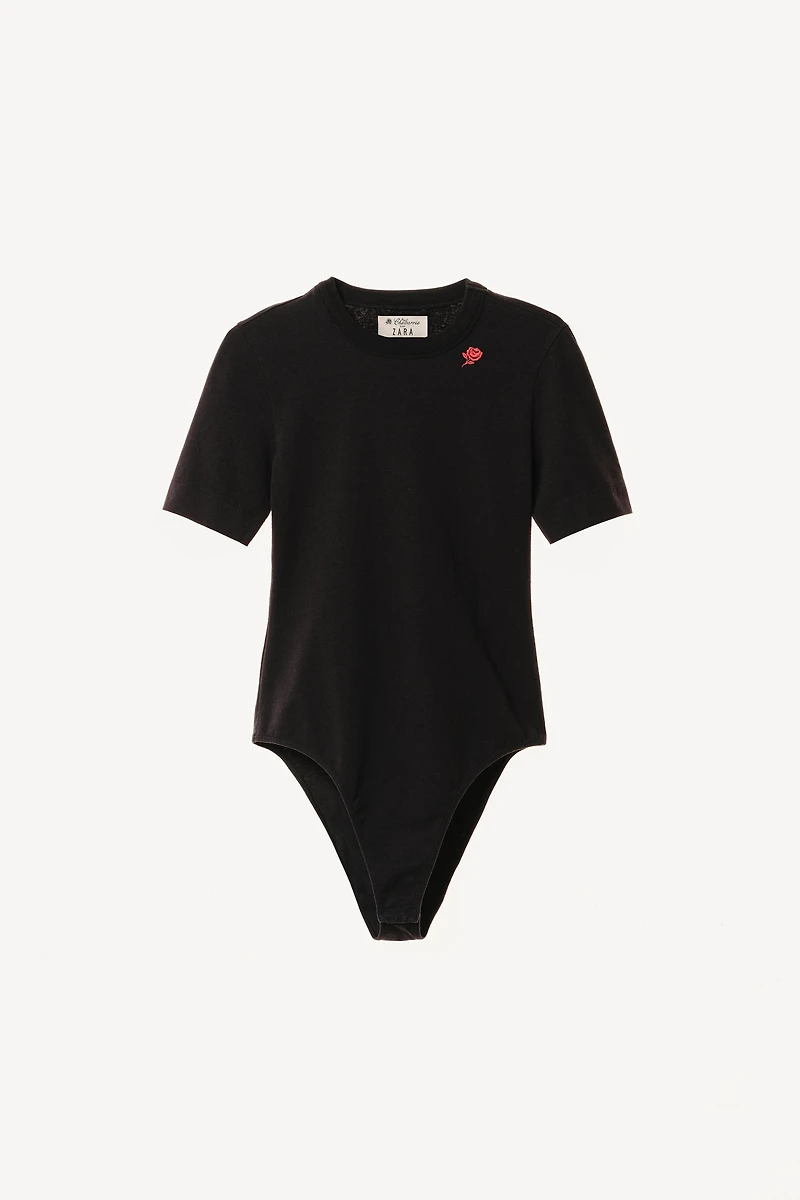 WILLY CHAVARRIA X ZARA EMBROIDERED SHORT SLEEVE BODYSUIT