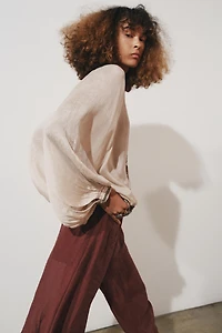BEADED SASH BLOUSE ZW COLLECTION