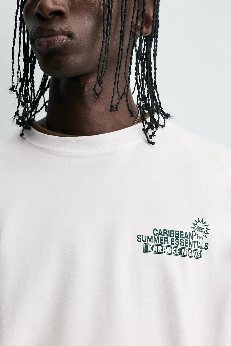 PRINTED TEXT T-SHIRT