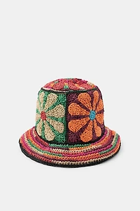 FLORAL PRINT BUCKET HAT