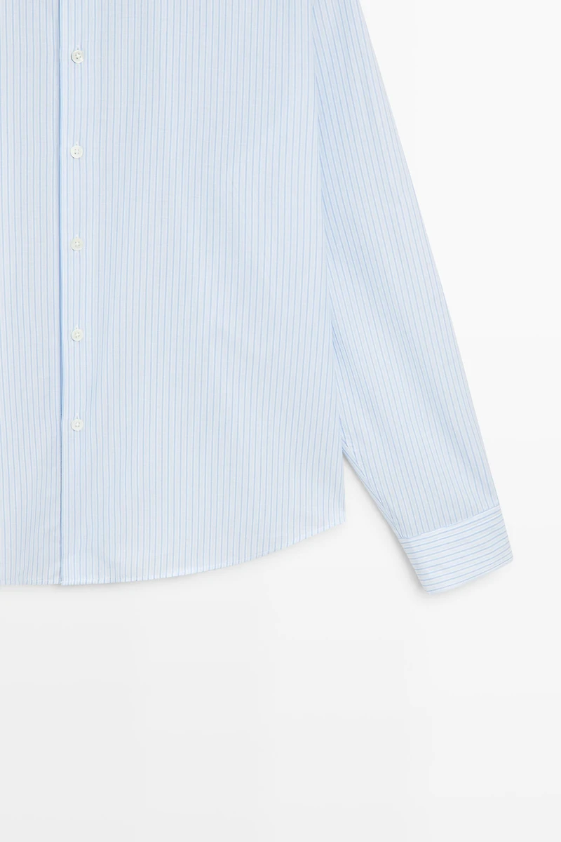 100% cotton regular fit striped shirt