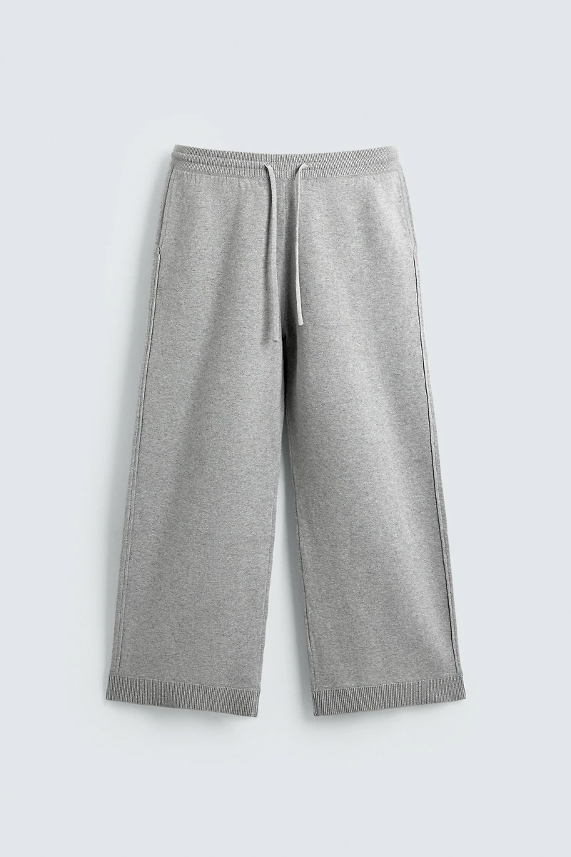 KNIT WIDE FIT PANTS