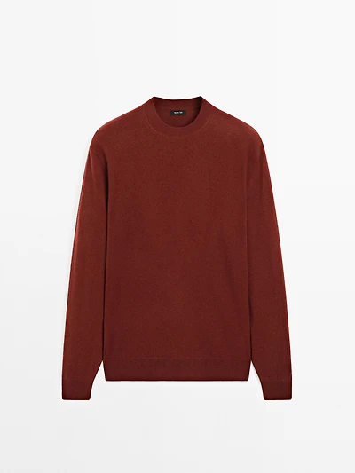 Pull col rond en laine mélangée