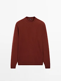 Pull col rond en laine mélangée