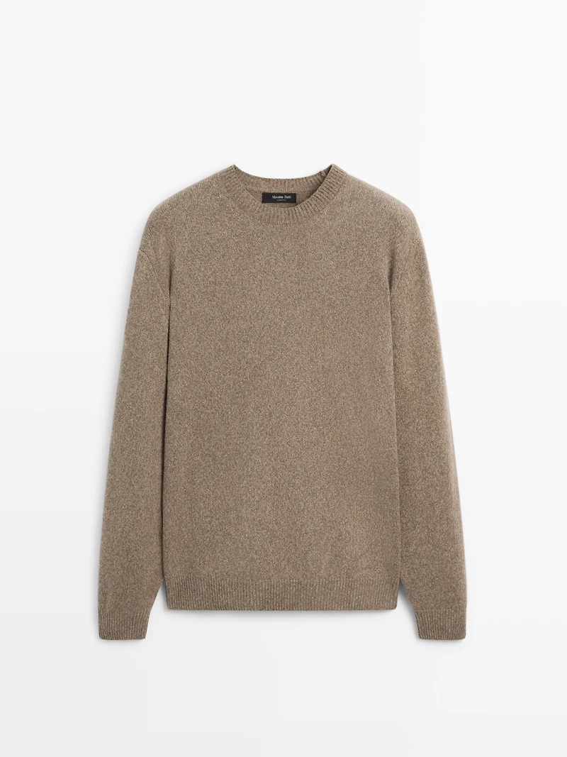 Pull en maille chinée à col rond