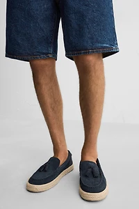 CASUAL JUTE LEATHER LOAFERS