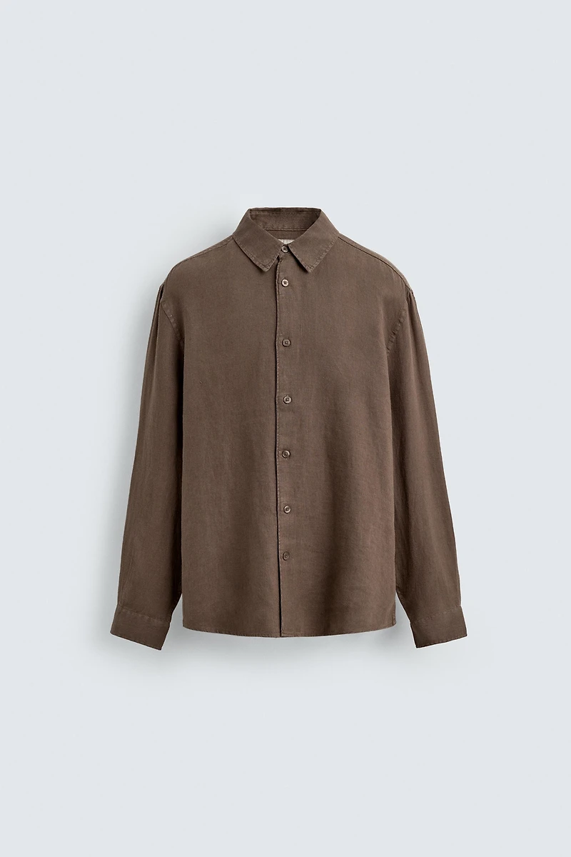 100% LINEN REGULAR FIT SHIRT