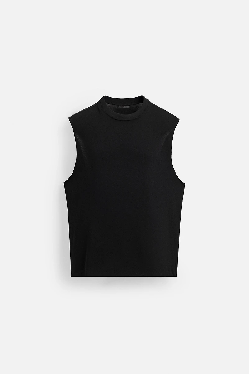 IRREGULAR KNIT TANK TOP