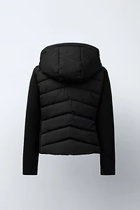 VESTE MATELASSÉE MANCHES EFFET NÉOPRÈNE