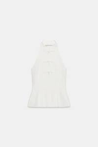 TOP HALTER AVEC BRANDENBOURGS