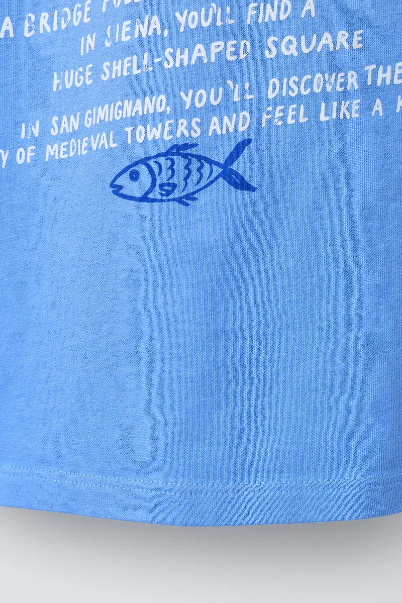 EMBROIDERED TEXT T-SHIRT