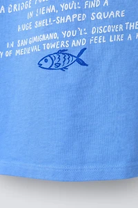 EMBROIDERED TEXT T-SHIRT