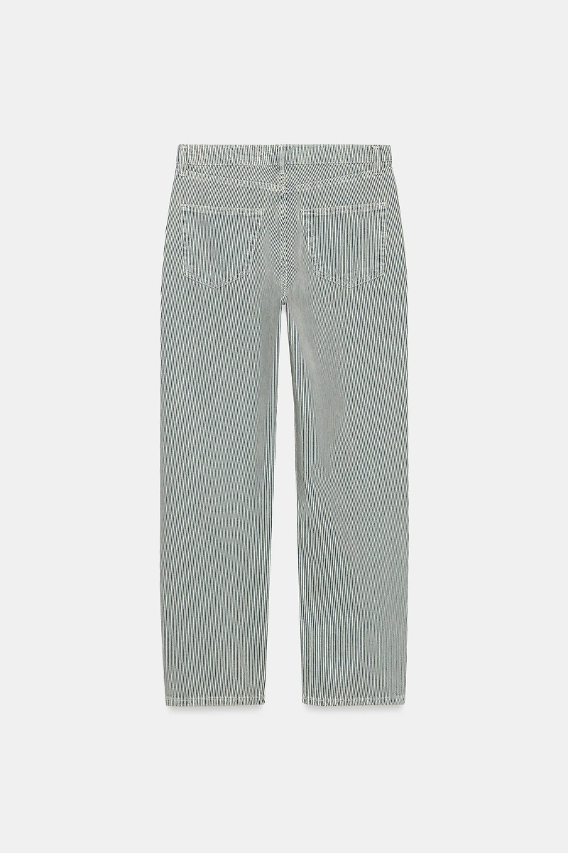 ZW COLLECTION LOW-RISE STRIPED STRAIGHT LEG JEANS