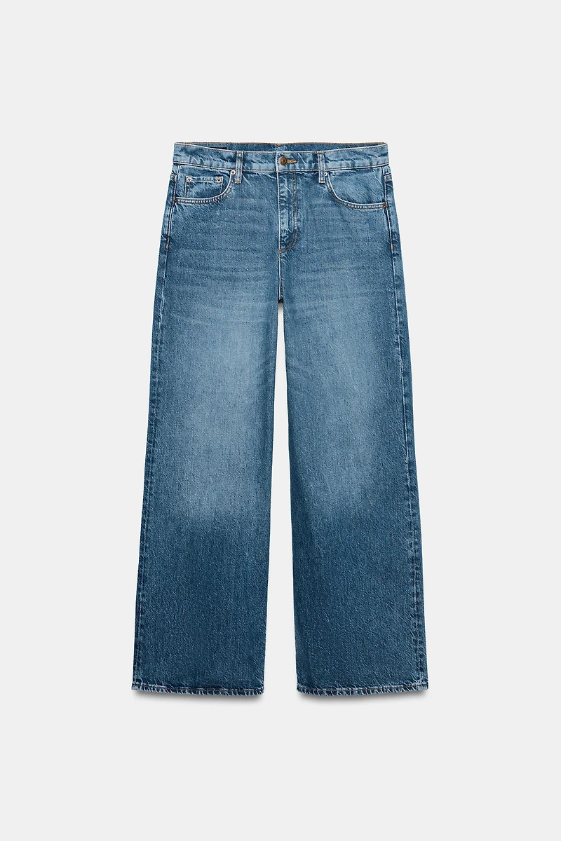 ZW COLLECTION LOW-RISE WIDE LEG JEANS