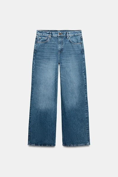 ZW COLLECTION LOW-RISE WIDE LEG JEANS