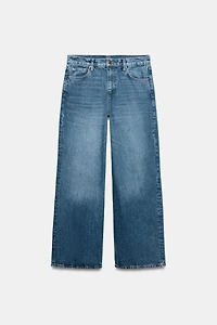 ZW COLLECTION LOW-RISE WIDE LEG JEANS