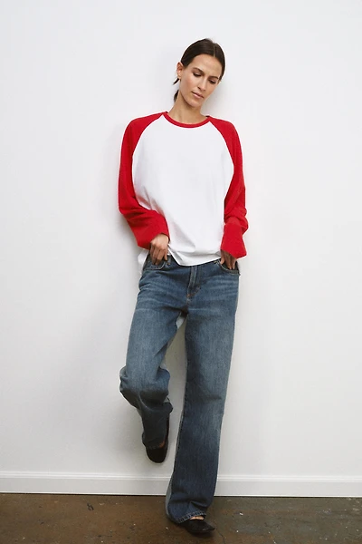 T-SHIRT RAGLAN À MANCHES LONGUES