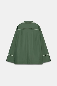 CONTRAST POPLIN SHIRT