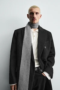 MANTEAU CROISÉ AVEC LAINE
