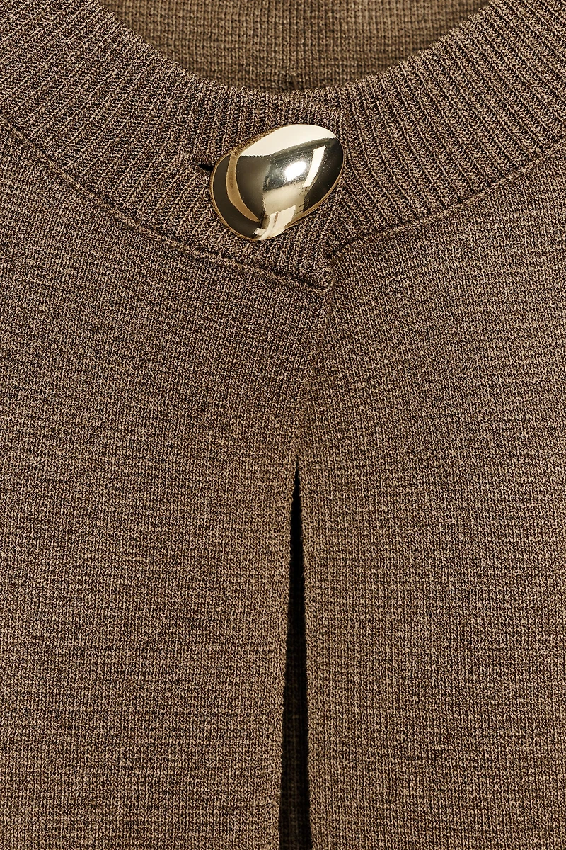 GILET EN MAILLE MANCHES COURTES