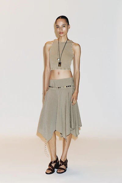 RIB OPEN BACK T-SHIRT