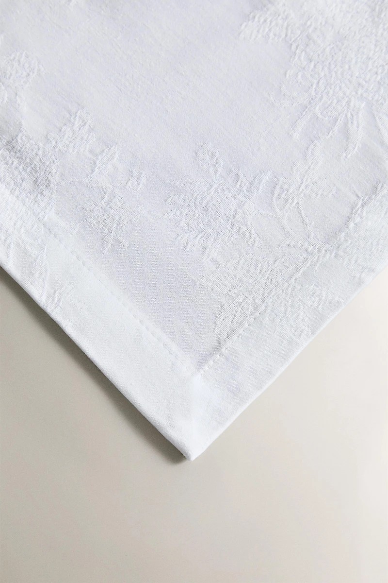 LOT DE 2 SERVIETTES DE TABLE EN COTON JACQUARD