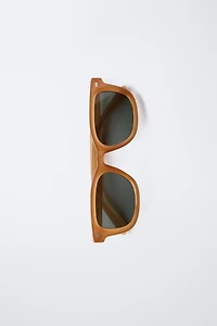 SQUARE TRANSLUCENT FRAME SUNGLASSES