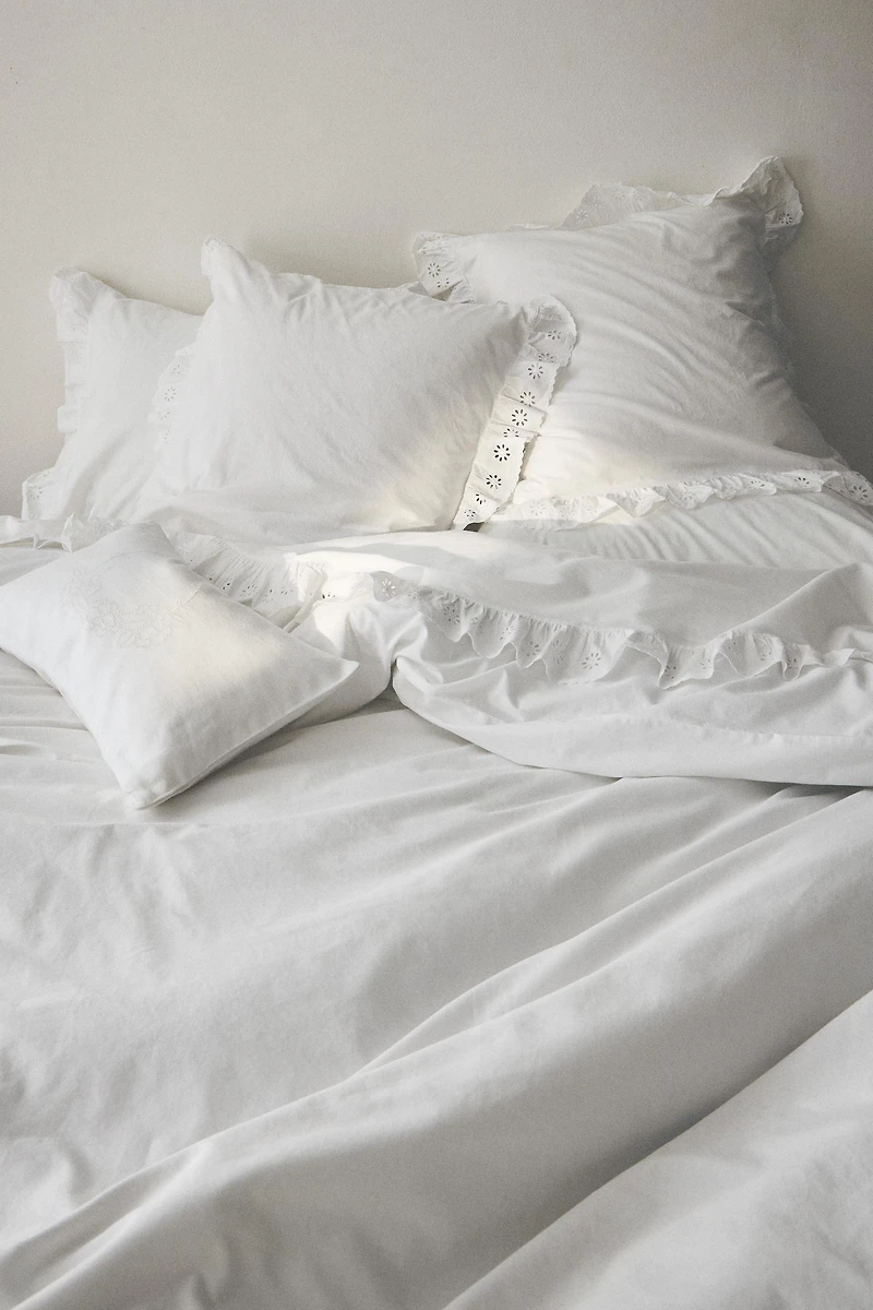 COTTON RUFFLE DUVET COVER