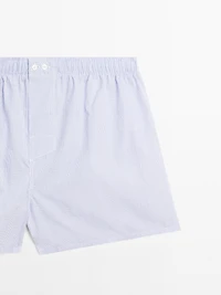 Micro-check print boxers