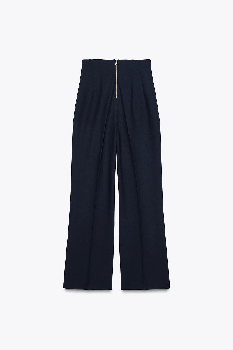 PANTALON TAILLE HAUTE AVEC ZIP ZW COLLECTION