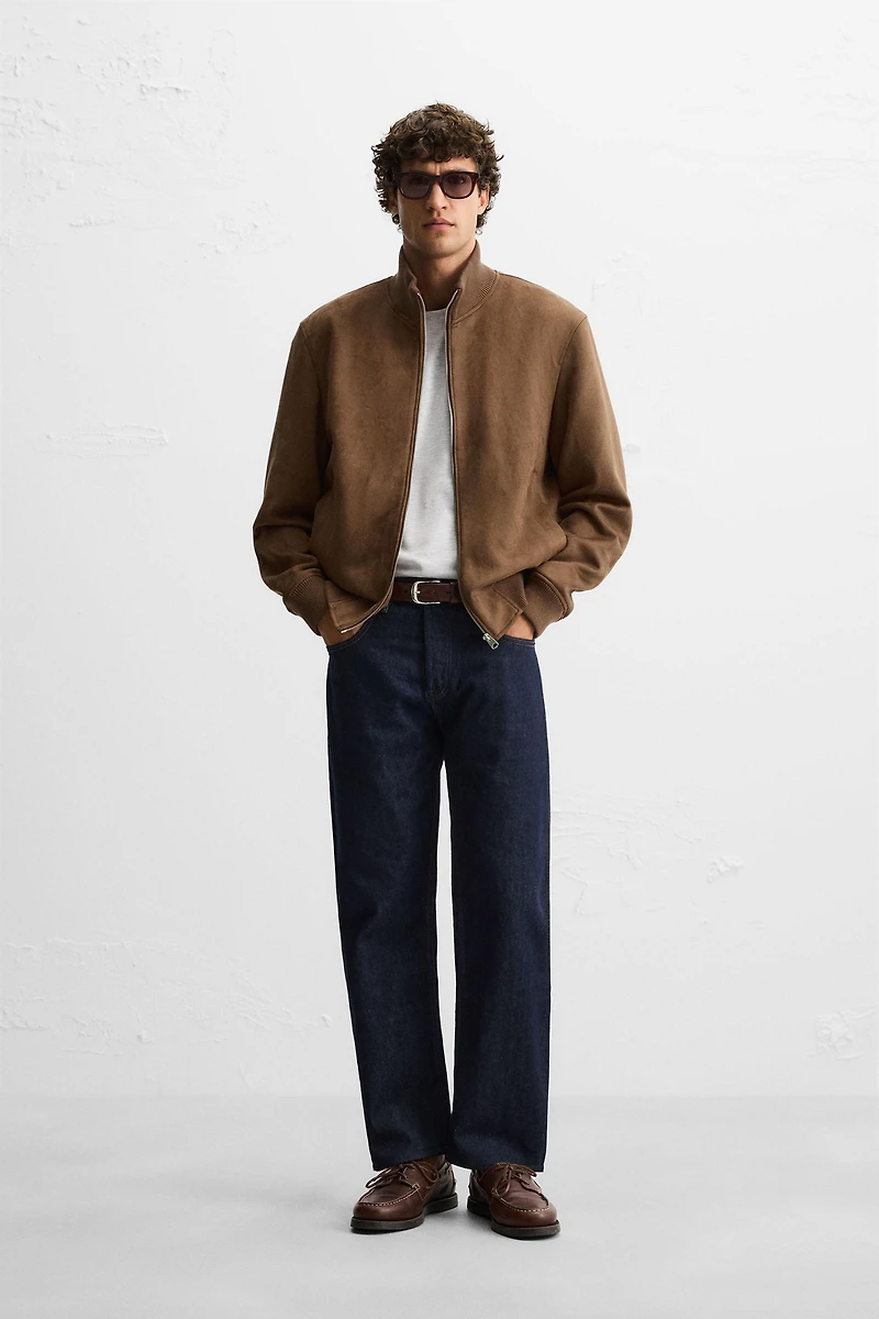 BLOUSON EFFET DAIM