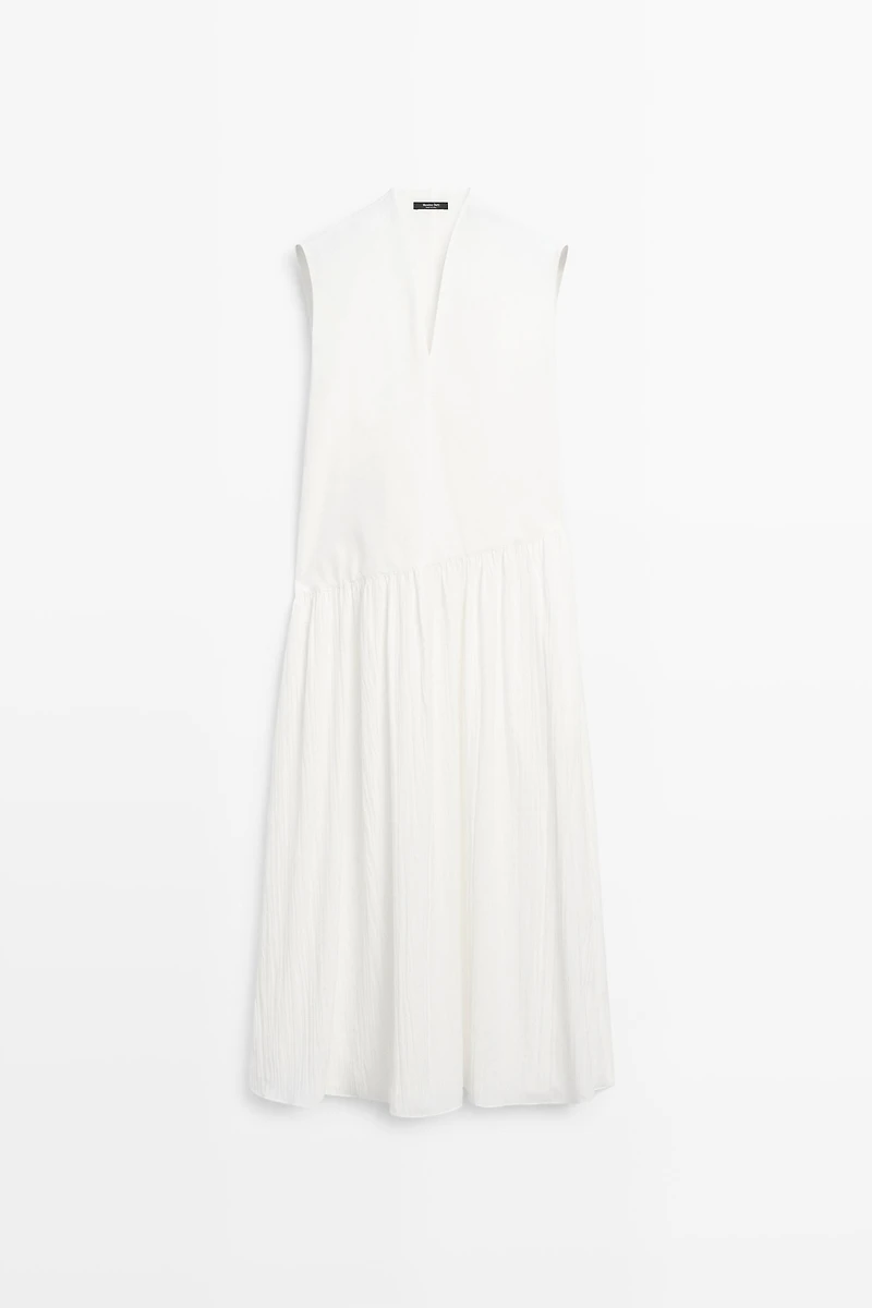Matching dress with pleated skirt