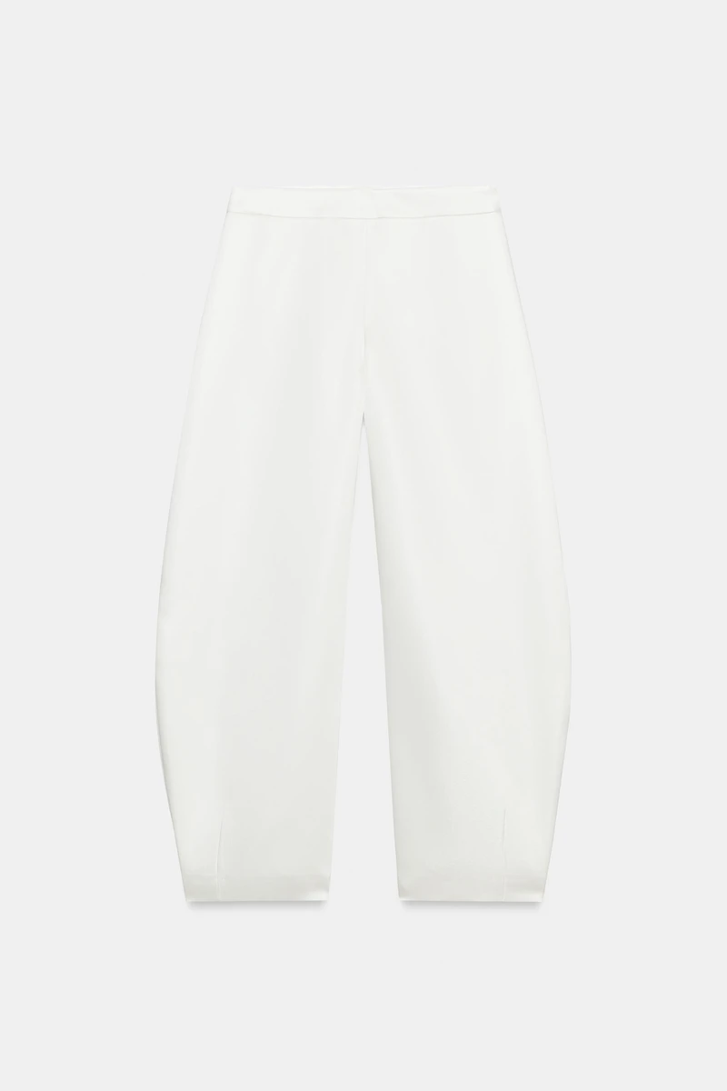SATIN BARREL PANTS