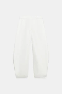 SATIN BARREL PANTS