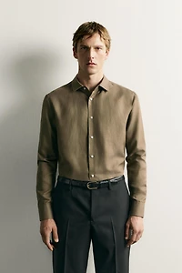 LINEN-LYOCELL REGULAR FIT SHIRT