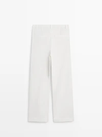 Pantalon à pinces en coton