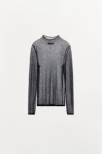 FINE KNIT HEART TOP