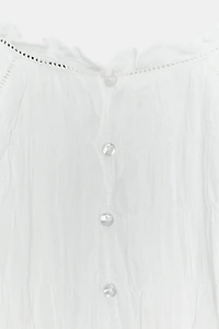 CHEMISE ROMANTIQUE NID D'ABEILLE