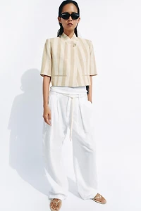 ZW COLLECTION SHORT SLEEVE CROPPED BLAZER