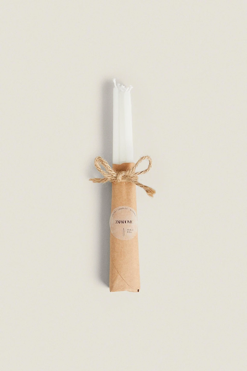 SET OF DECORATIVE CYLINDRICAL LONG TAPER CANDLES (SET OF 6)