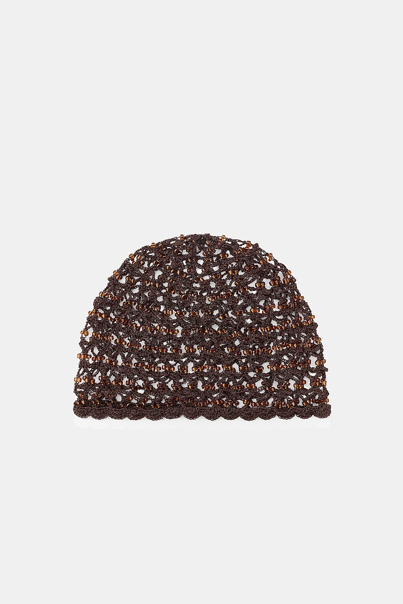 CROCHET BEADED CAP
