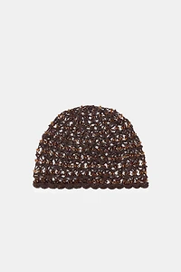 CROCHET BEADED CAP