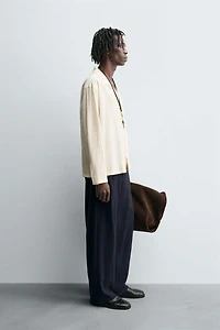WRINKLED EFFECT FLOWY SHIRT