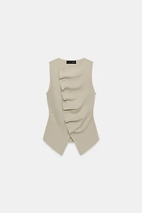TOP DRAPÉ EN MAILLE